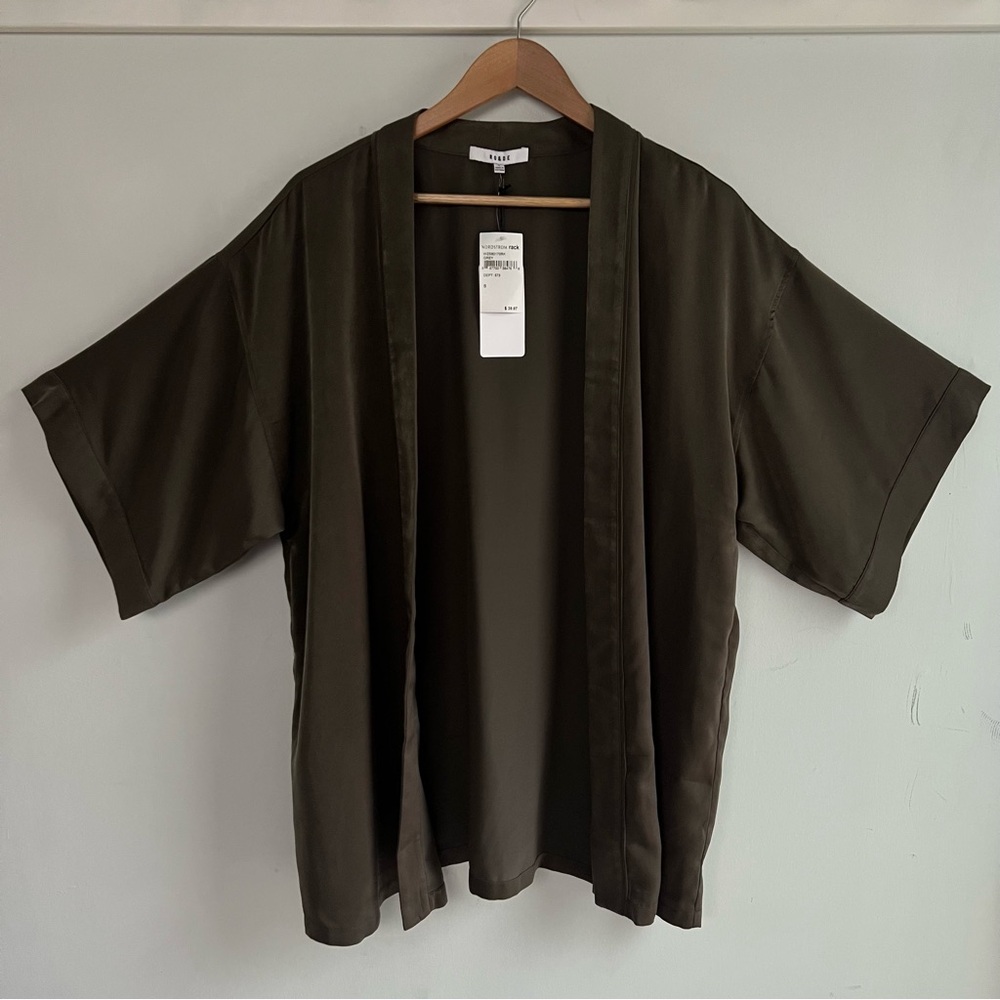 Open Front Short Sleeve Kimono